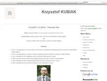 Tablet Screenshot of kubiak.co.uk